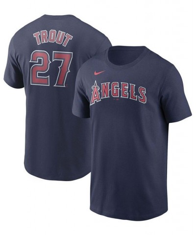 Men's Mike Trout Navy Los Angeles Angels Name Number T-shirt $20.00 T-Shirts