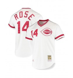 Men's Pete Rose White Cincinnati Reds Cooperstown Collection Authentic Jersey $139.50 Jersey