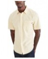 Men's Short-Sleeve Casual Plaid Woven Shirt Yellow $24.29 Shirts