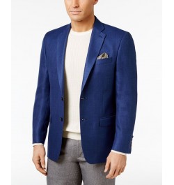 Men's Classic-Fit Neat UltraFlex Sport Coat Blue $38.40 Blazers