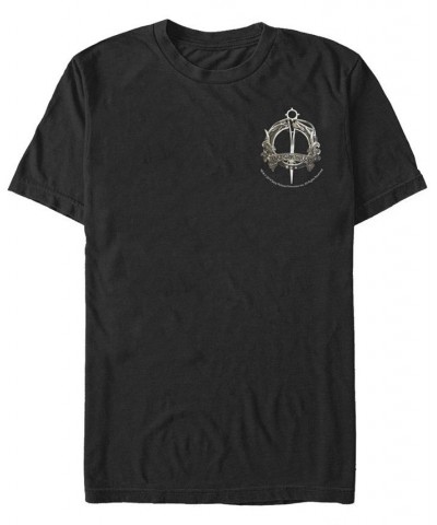 Men's Mackenzie Clan Brooch Left Chest Logo Short Sleeve T- shirt Black $16.10 T-Shirts