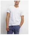 TMV002CJ Mens Cotton Jersey Short-Sleeve V-Neck T-Shirt White $25.76 T-Shirts