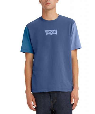 Men's Relaxed-Fit Short-Sleeve Logo T-Shirt Blue $16.00 T-Shirts