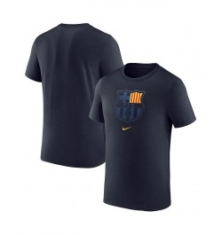 Men's Navy Barcelona Team Crest T-shirt $24.74 T-Shirts