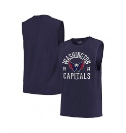 Men's Threads Navy Washington Capitals Softhand Muscle Tank Top $21.15 T-Shirts