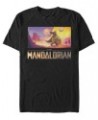 Star Wars The Mandalorian Dreamscape Journey Short Sleeve Men's T-shirt Black $17.15 T-Shirts